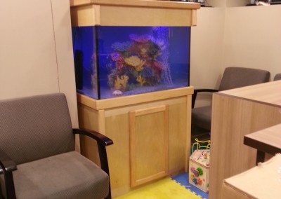 Waiting room fish tank aquarium
